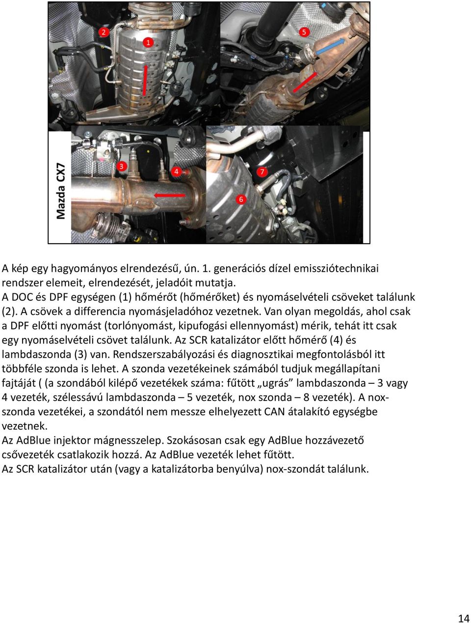 Van olyan megoldás, ahol csak a DPF előtti nyomást (torlónyomást, kipufogási ellennyomást) mérik, tehát itt csak egy nyomáselvételi csövet találunk.