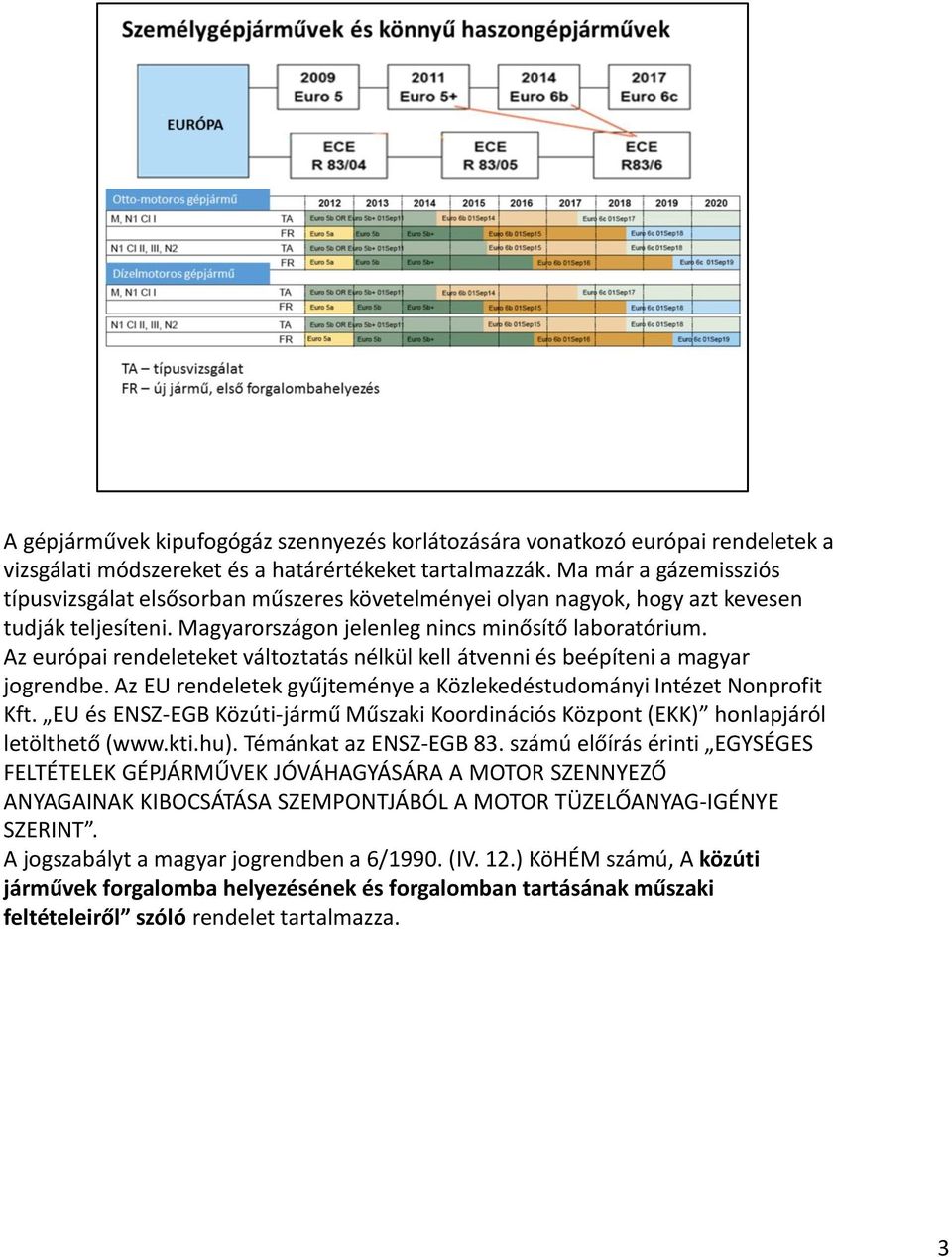 Az európai rendeleteket változtatás nélkül kell átvenni és beépíteni a magyar jogrendbe. Az EU rendeletek gyűjteménye a Közlekedéstudományi Intézet Nonprofit Kft.