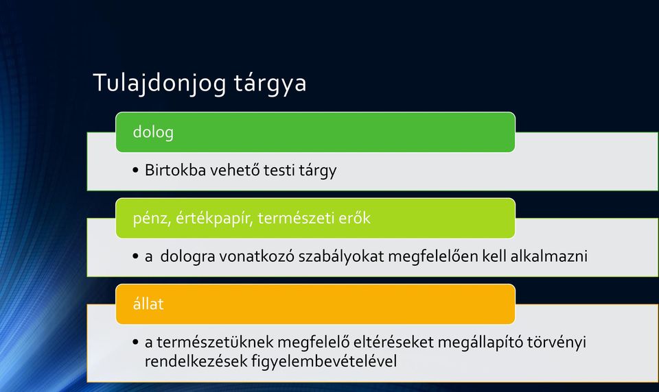 megfelelően kell alkalmazni állat a természetüknek megfelelő