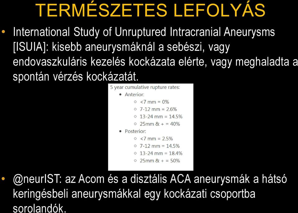 elérte, vagy meghaladta a spontán vérzés kockázatát.