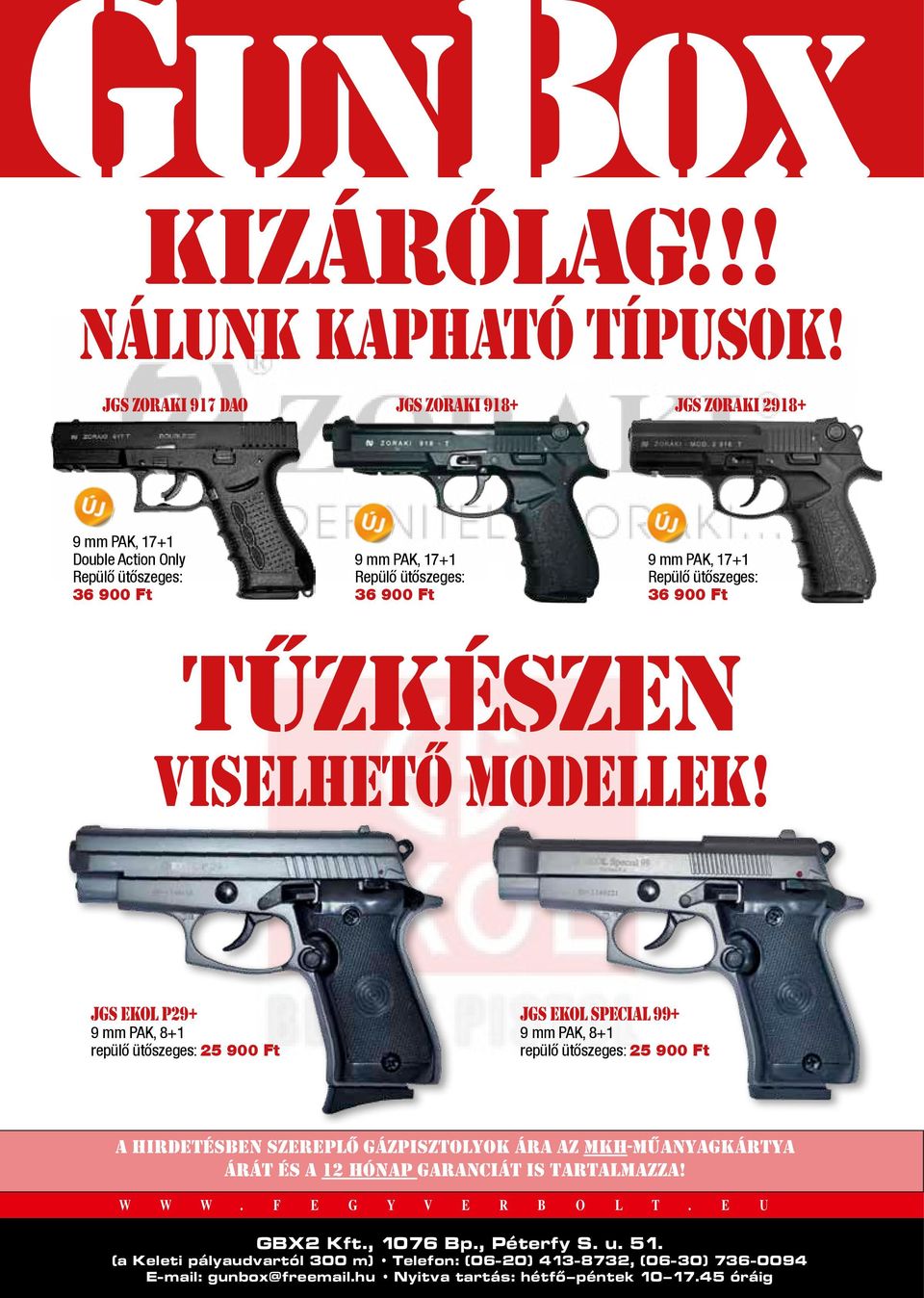 ütőszeges: 36 900 Ft tűzkészen VISELHETŐ MODELLEK!