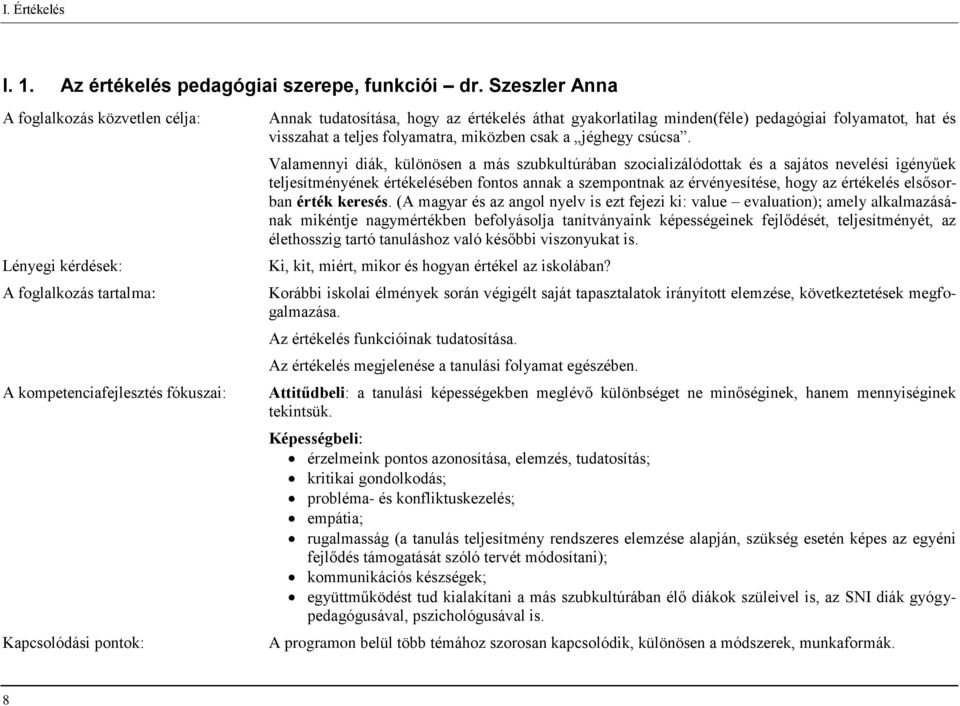 minden(féle) pedagógiai folyamatot, hat és visszahat a teljes folyamatra, miközben csak a jéghegy csúcsa.