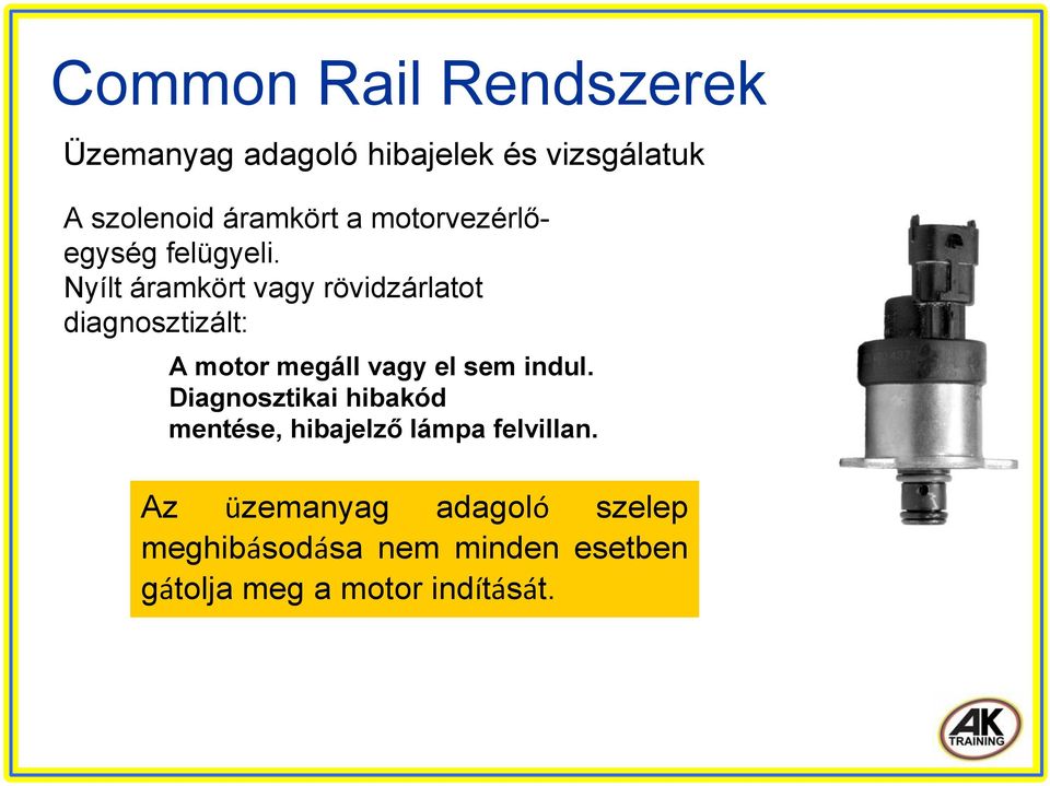 Common rail indítási nyomás