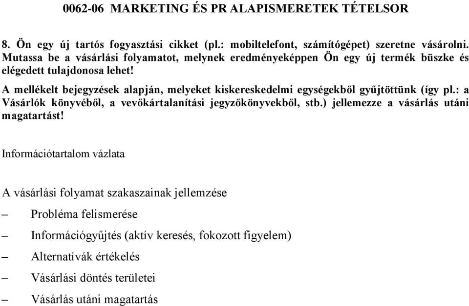 A mellékelt bejegyzések alapján, melyeket kiskereskedelmi egységekből gyűjtöttünk (így pl.