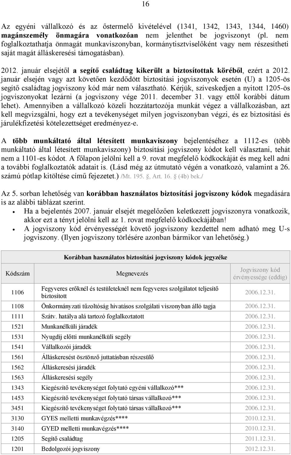 január elsejétől a segítő családtag kikerült a biztosítottak köréből, ezért a 2012.