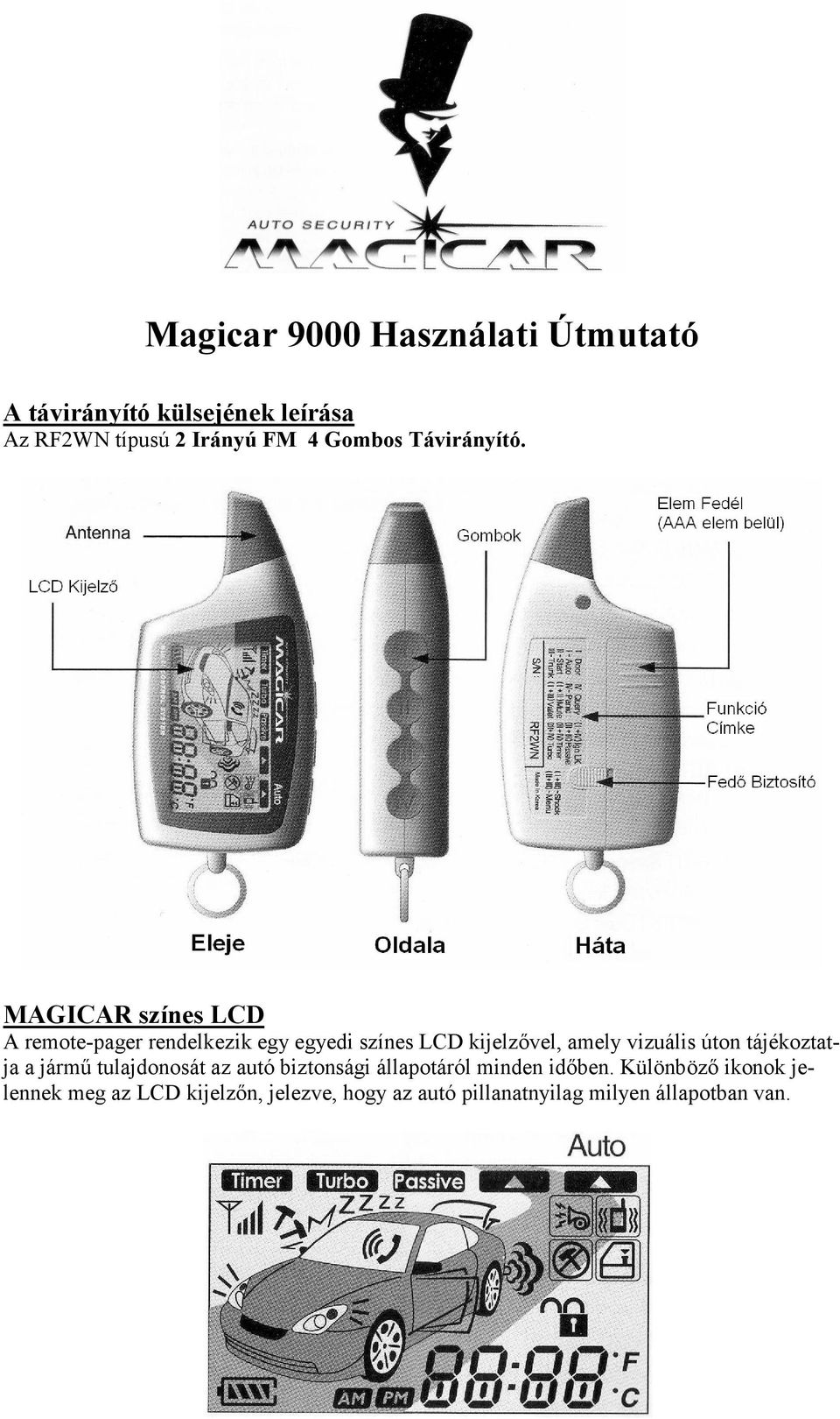 Magicar 9000 Használati Útmutató - PDF Ingyenes letöltés