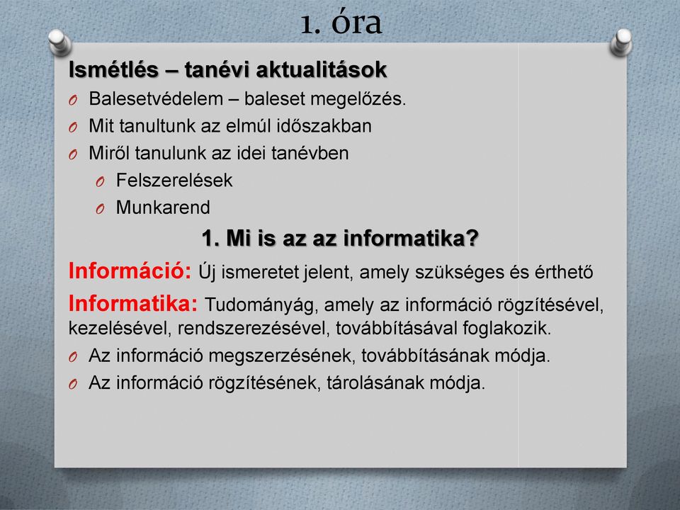 Mi is az az informatika?