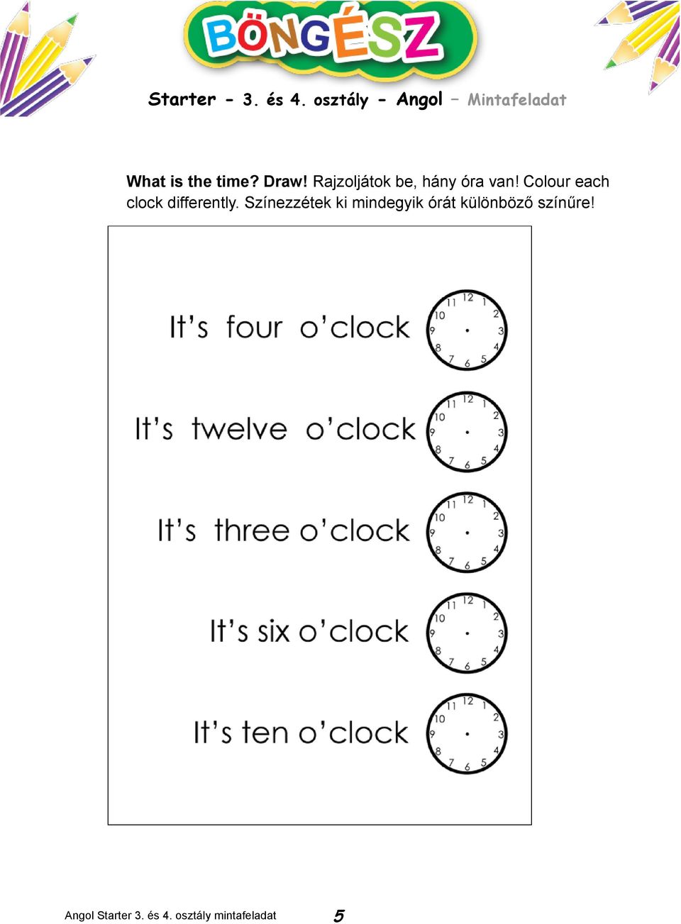 Colour each clock differently.