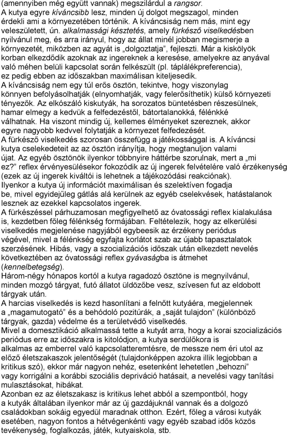 1. A KUTYA SZOCIÁLIS FEJLŐDÉSE - PDF Free Download