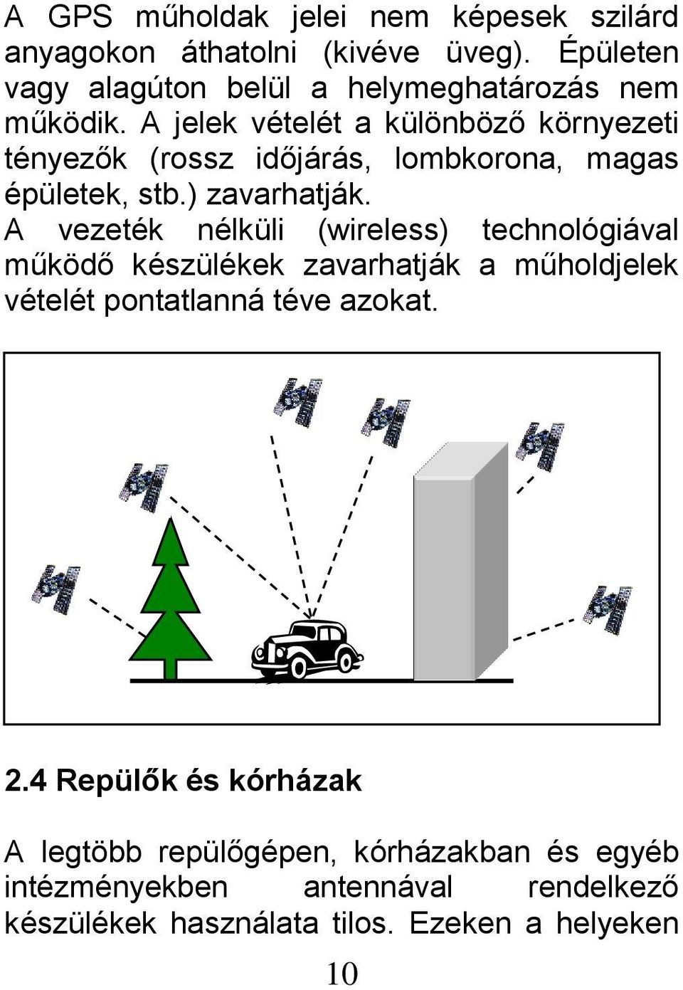 A jelek vételét a különböző környezeti tényezők (rossz időjárás, lombkorona, magas épületek, stb.) zavarhatják.