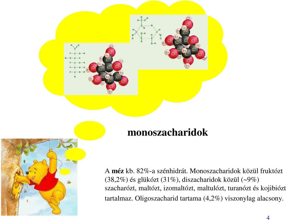 diszacharidok közül (~9%) szacharózt, maltózt, izomaltózt,