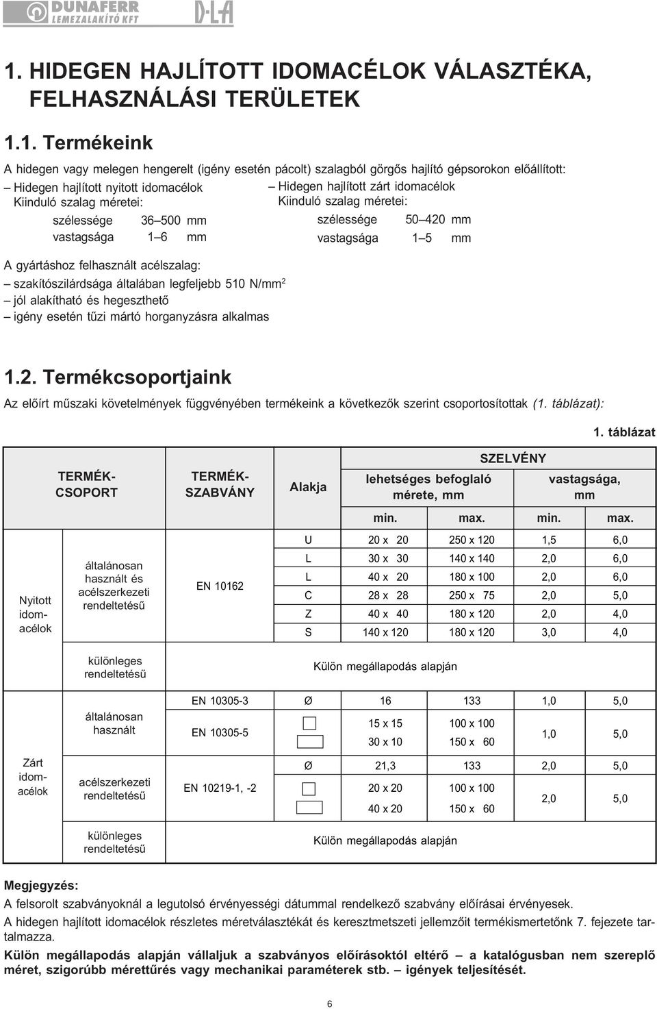 gyártáshoz felhasznált acélszalag: szakítószilárdsága általában legfeljebb 510 N/mm 2 