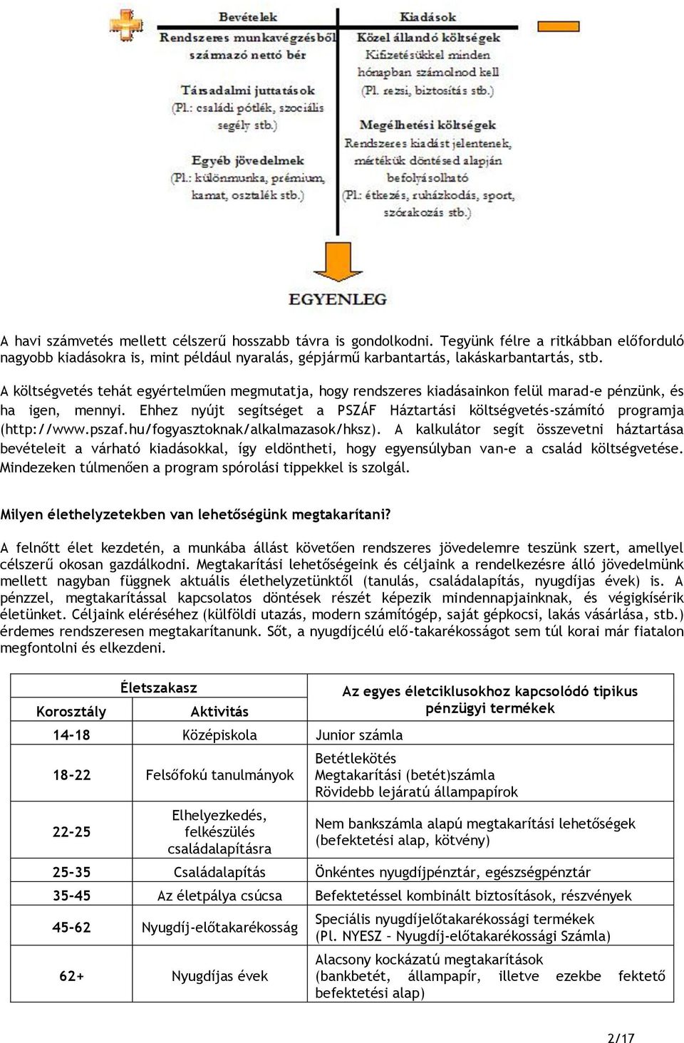 Ehhez nyújt segítséget a PSZÁF Háztartási költségvetés-számító programja (http://www.pszaf.hu/fogyasztoknak/alkalmazasok/hksz).