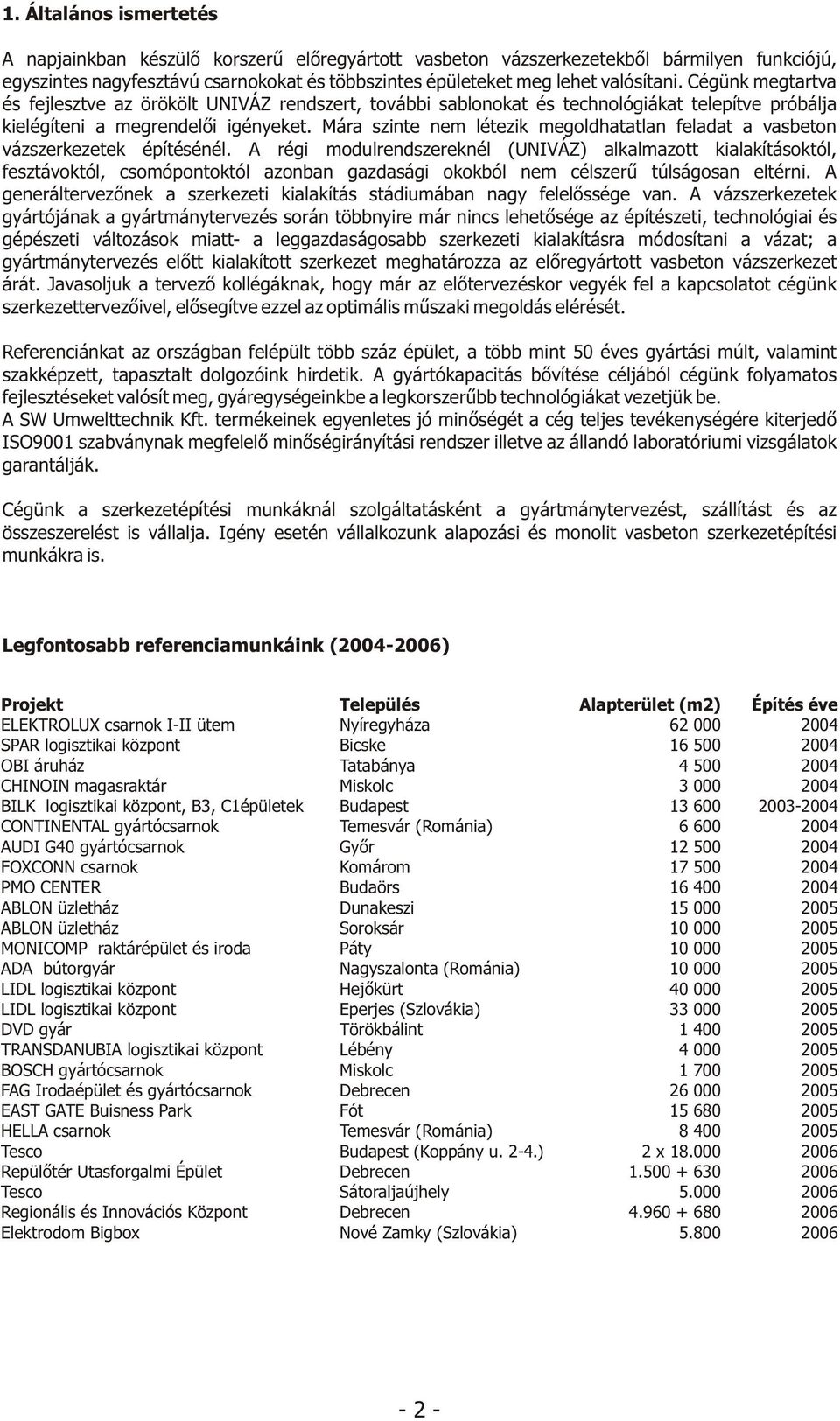 Mára szinte nem létezik megoldhatatlan feladat a vasbeton vázszerkezetek építésénél.