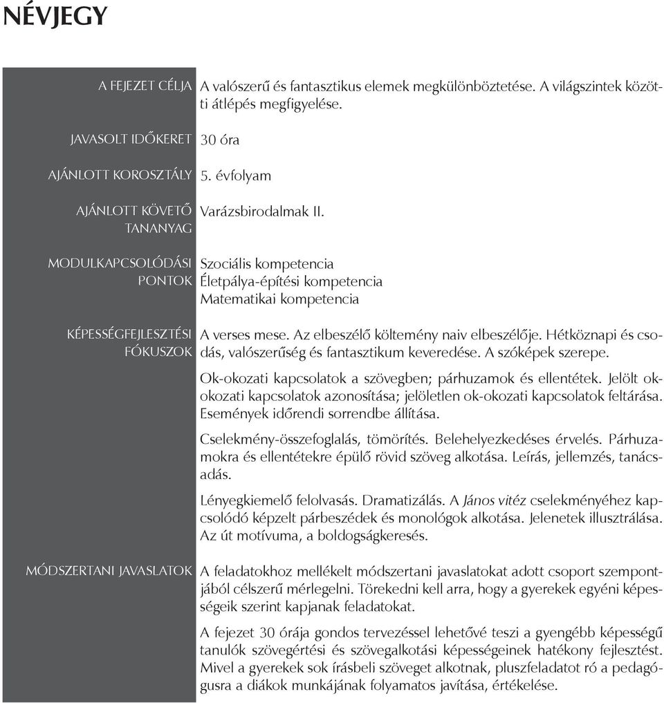 Az elbeszélő költemény naiv elbeszélője. Hétköznapi és csodás, valószerűség és fantasztikum keveredése. A szóképek szerepe. Ok-okozati kapcsolatok a szövegben; párhuzamok és ellentétek.