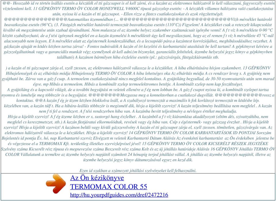Az Ön kézikönyve TERMOMAX COLOR 55 - PDF Ingyenes letöltés