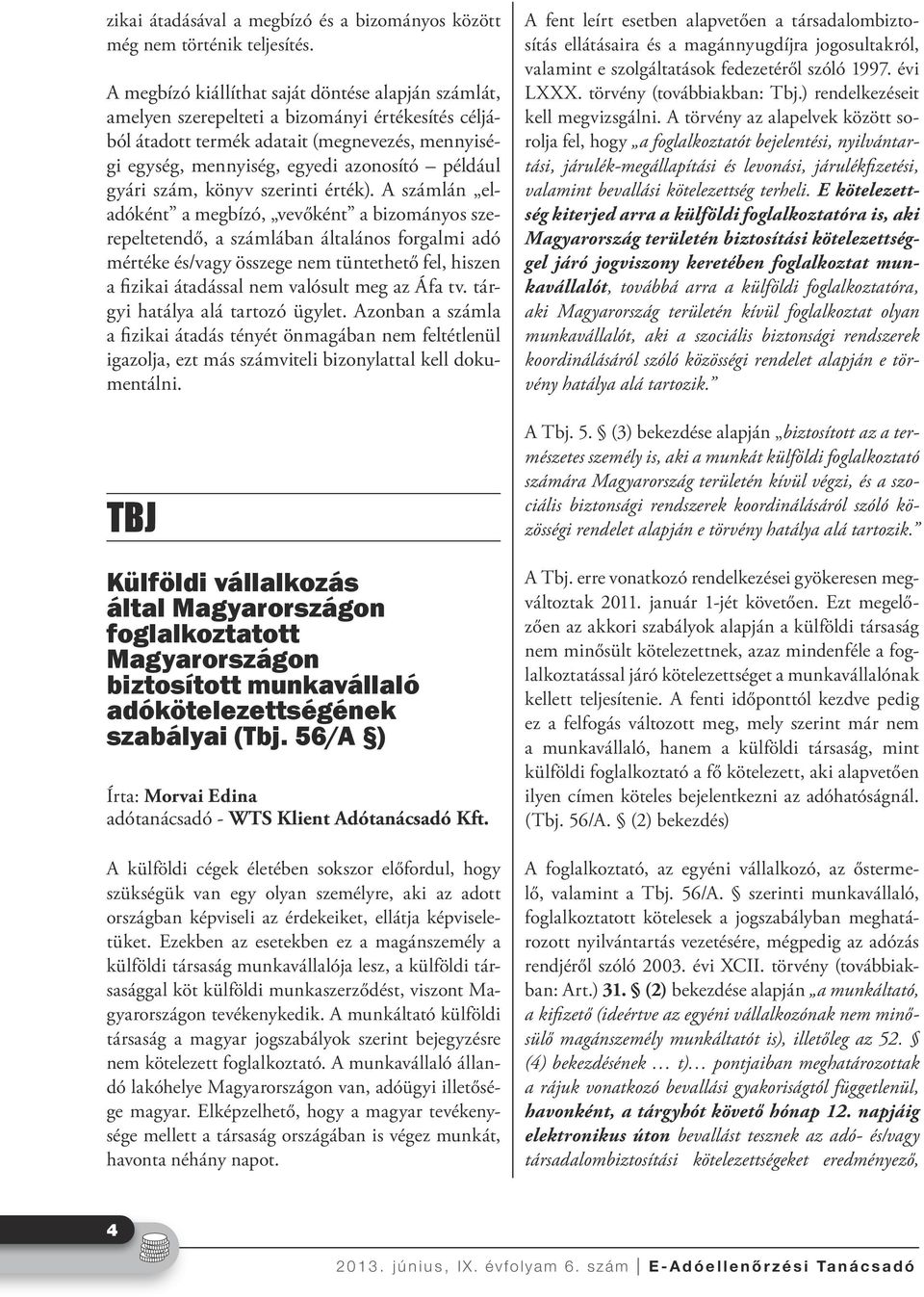 E-Adóellenőrzési Tanácsadó Szakmai folyóirat - PDF Ingyenes letöltés