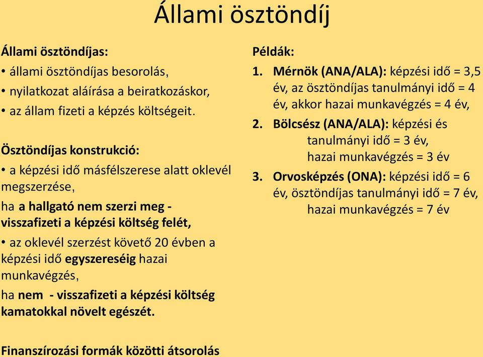 idő egyszereséig hazai munkavégzés, ha nem - visszafizeti a képzési költség kamatokkal növelt egészét. Példák: 1.