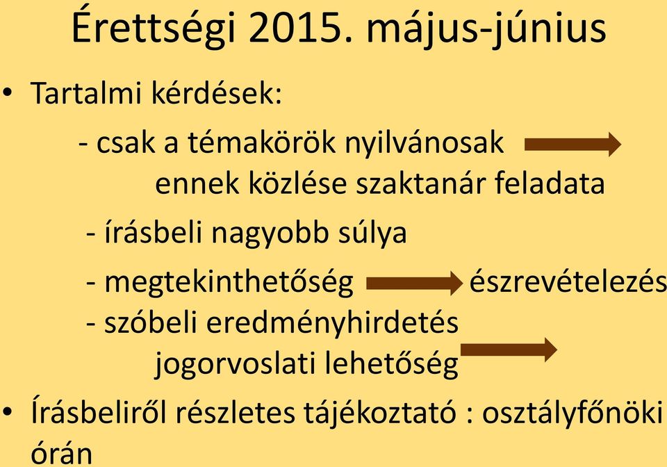 közlése szaktanár feladata - írásbeli nagyobb súlya -