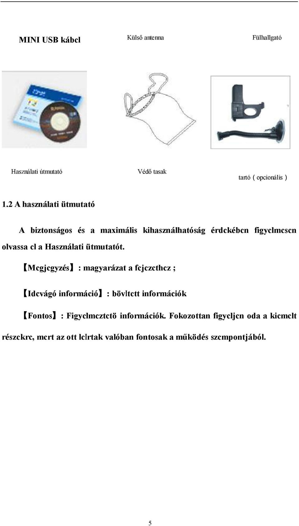 Használati ütmutatót.