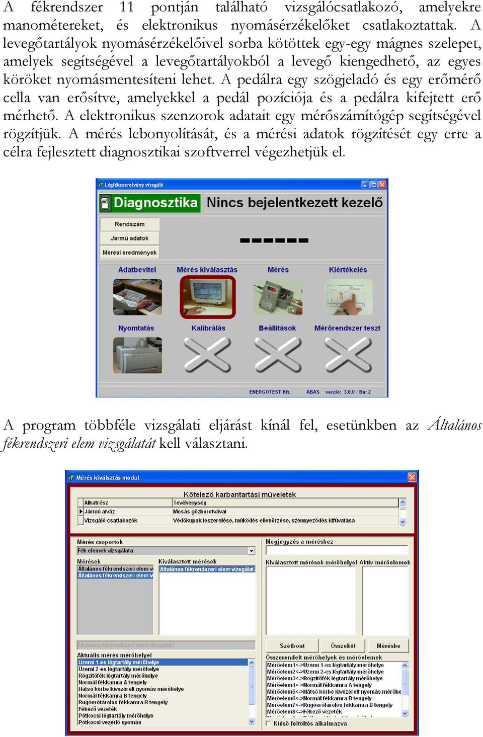 A pedálra egy szögjeladó és egy erőmérő cella van erősítve, amelyekkel a pedál pozíciója és a pedálra kifejtett erő mérhető.