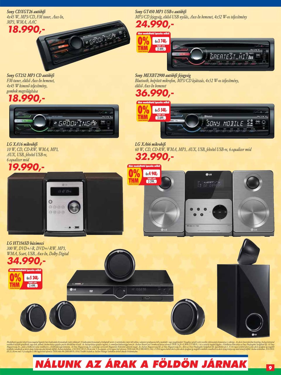 990,- Sony MEXBT2900 autóhifi fejegység Bluetooth, beépített mikrofon, MP3/CD lejátszás, 4x52 W-os teljesítmény, elülsô Aux-In bemenet 36.