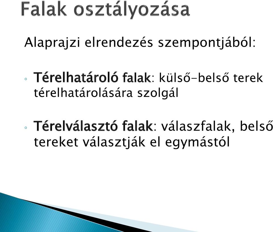 térelhatárolására szolgál Térelválasztó