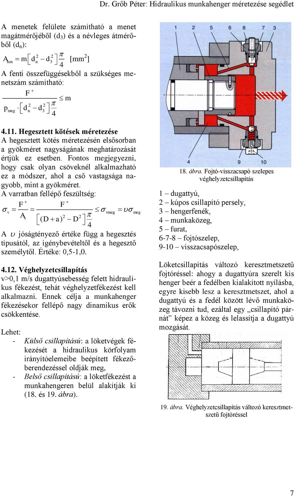 Hidraulikus munkahenger méretezése - PDF Ingyenes letöltés