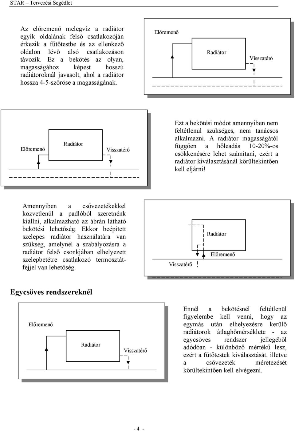 Visszatérő Visszatérő Ezt a bekötési módot amennyiben nem feltétlenül szükséges, nem tanácsos alkalmazni.