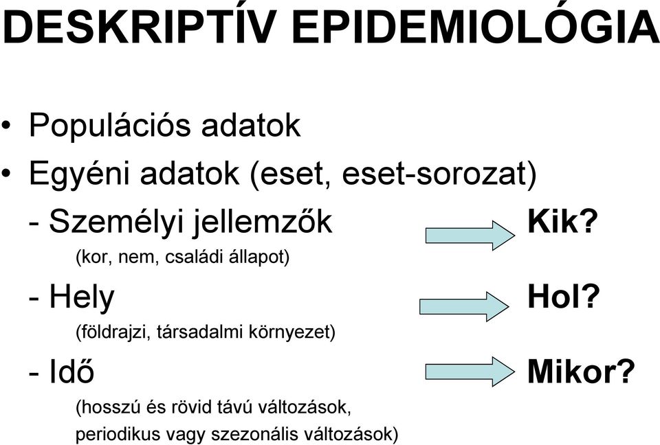 (kor, nem, családi állapot) - Hely Hol?