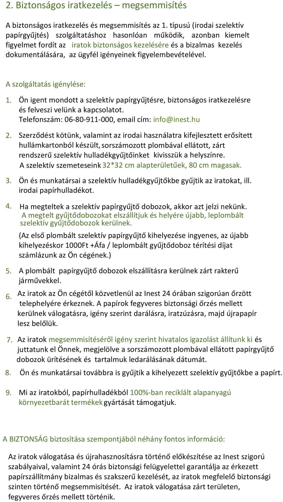 Irodai Szelektív Papírgyűjtés Biztonságos Iratmegsemmisítés - PDF Ingyenes  letöltés