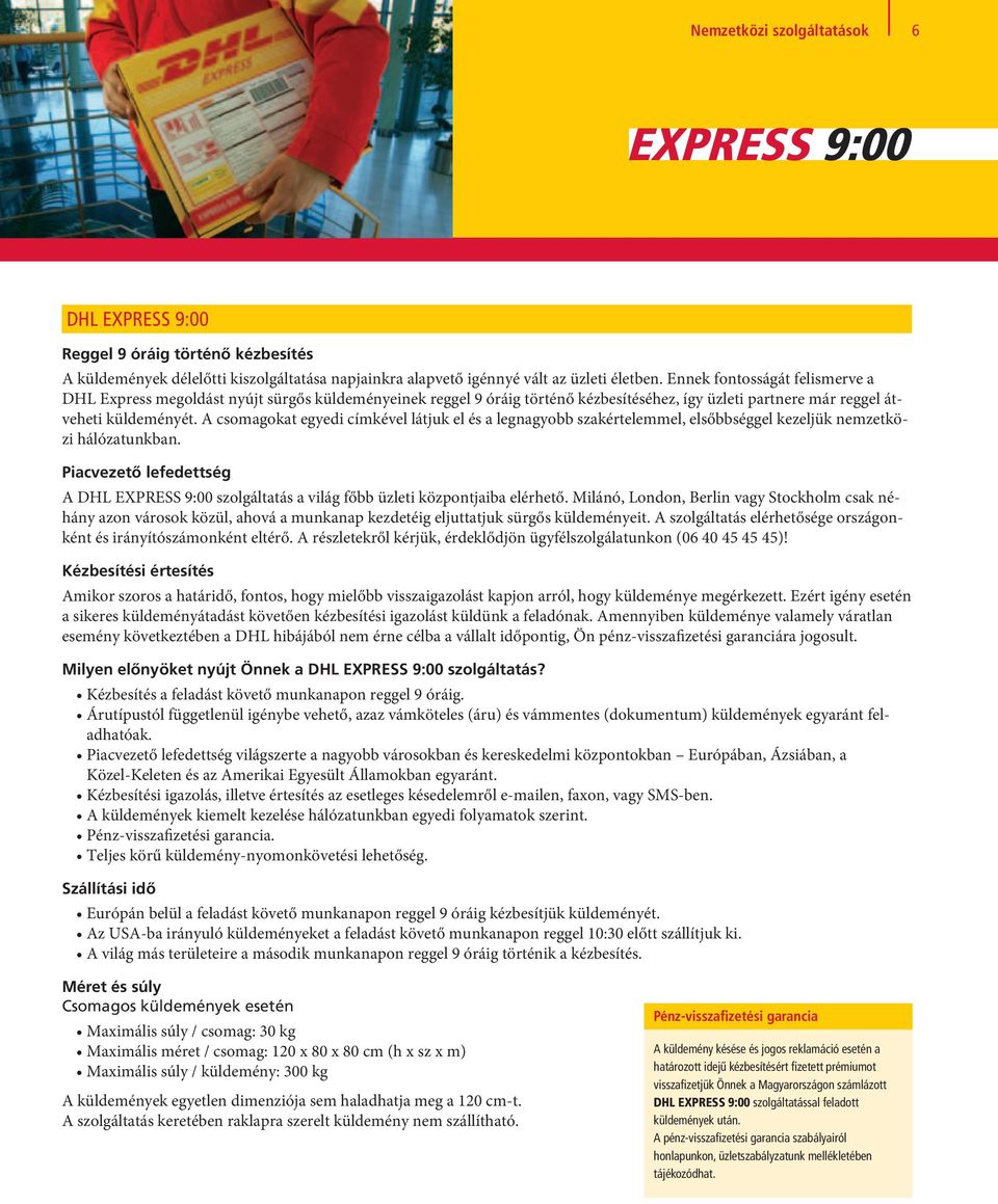 DHL Express. Szolgáltatások és árak PDF Free Download