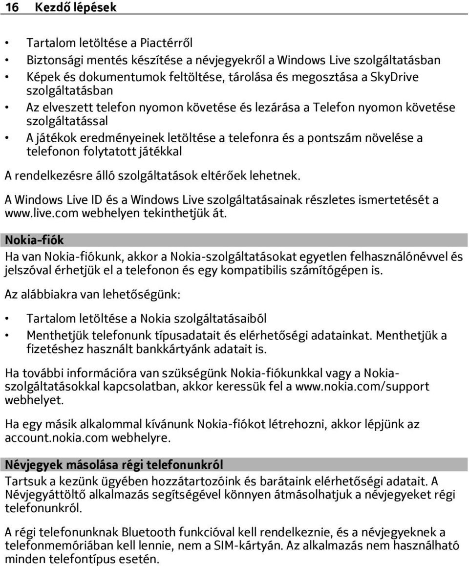 Nokia Lumia Felhasználói kézikönyv - PDF Ingyenes letöltés