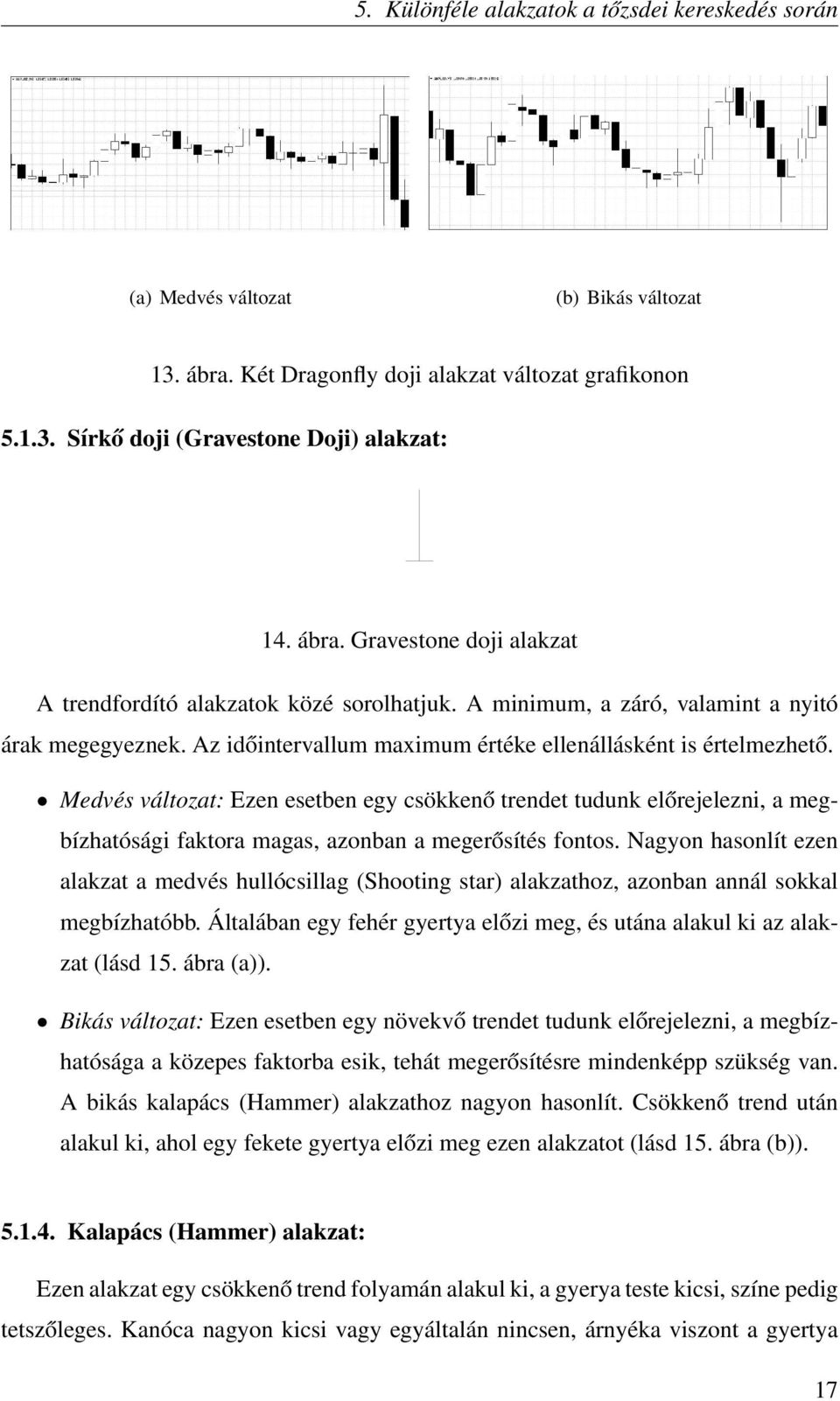 Medvés változat: Ezen esetben egy csökkenő trendet tudunk előrejelezni, a megbízhatósági faktora magas, azonban a megerősítés fontos.