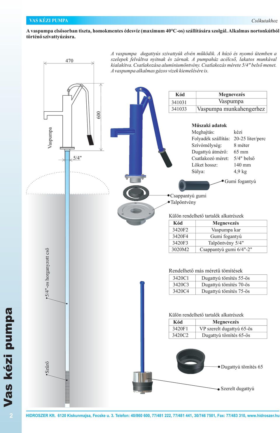 HIDROSZER KÉZI PUMPÁK ESZKÖZÖK ALKATRÉSZEK - PDF Ingyenes letöltés