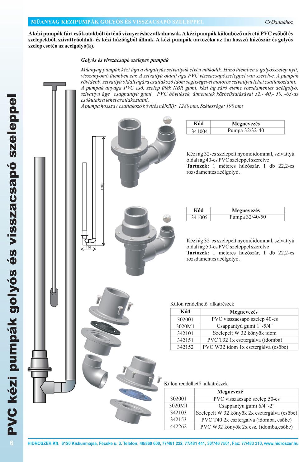 HIDROSZER KÉZI PUMPÁK ESZKÖZÖK ALKATRÉSZEK - PDF Ingyenes letöltés