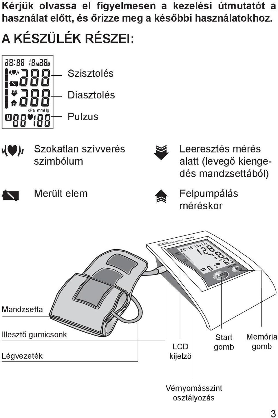 Automata felkaros vérnyomásmérő KEZELÉSI ÚTMUTATÓ - PDF Ingyenes letöltés