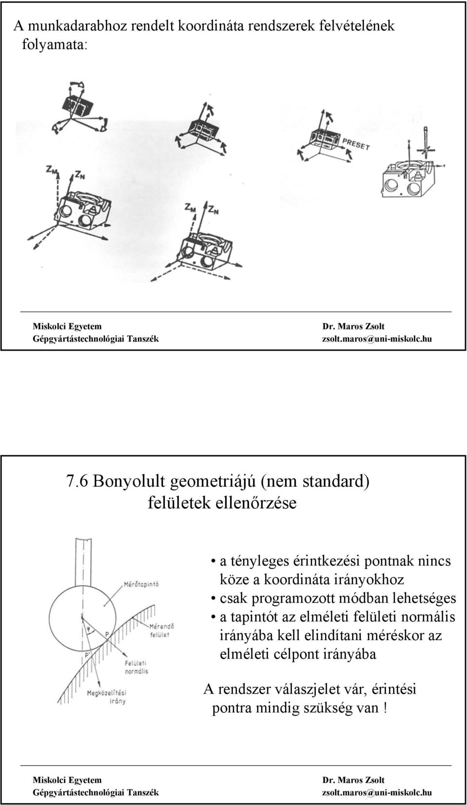 köze a koordináta irányokhoz csak programozott módban lehetséges a tapintót az elméleti felületi