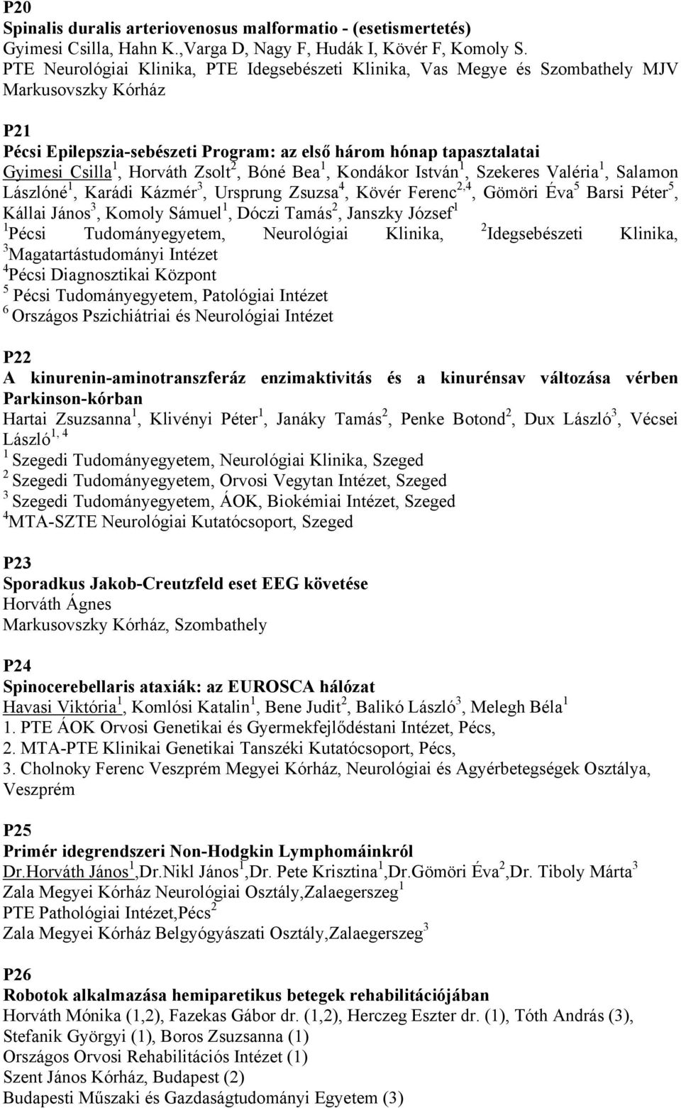 Horváth Zsolt 2, Bóné Bea 1, Kondákor István 1, Szekeres Valéria 1, Salamon Lászlóné 1, Karádi Kázmér 3, Ursprung Zsuzsa 4, Kövér Ferenc 2,4, Gömöri Éva 5 Barsi Péter 5, Kállai János 3, Komoly Sámuel