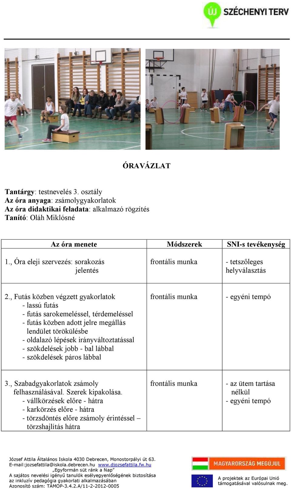 3. osztály - Testnevelés - PDF Ingyenes letöltés