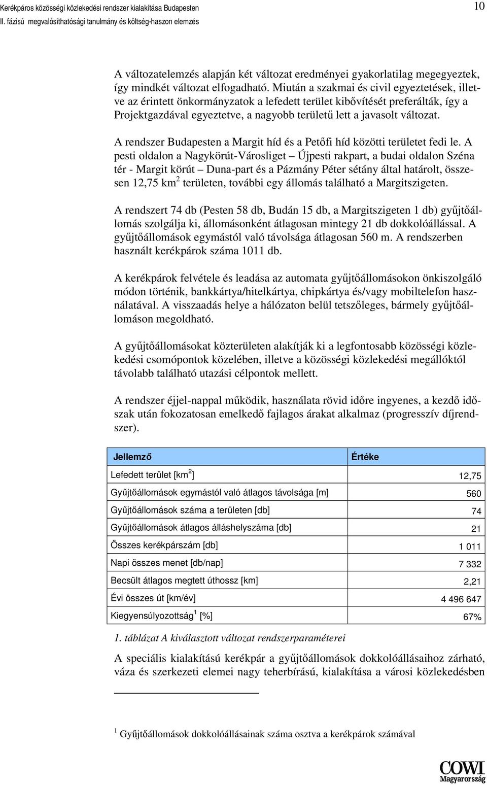 A rendszer Budapesten a Margit híd és a Petőfi híd közötti területet fedi le.