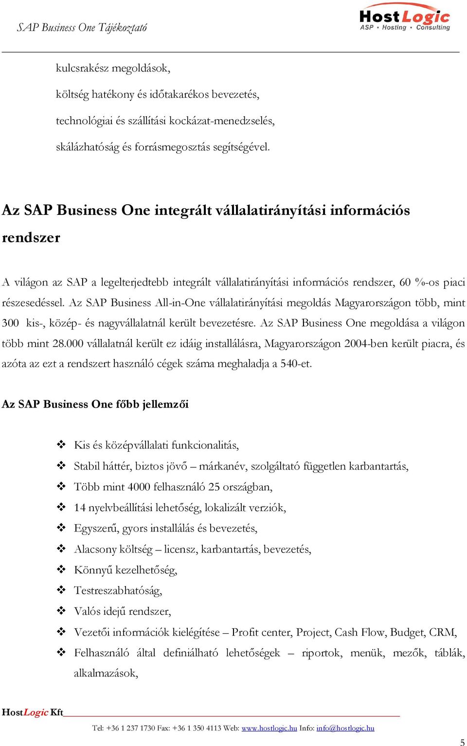 Tájékoztató SAP Business One Integrált Vállalatirányítási Információs  Rendszer - PDF Free Download