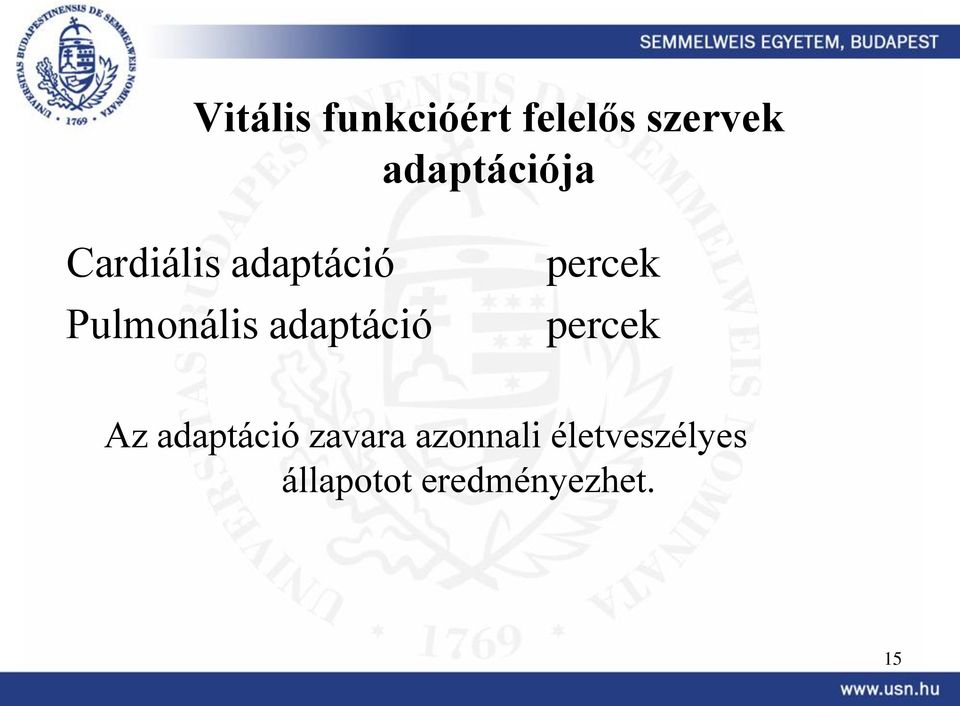 adaptáció percek percek Az adaptáció