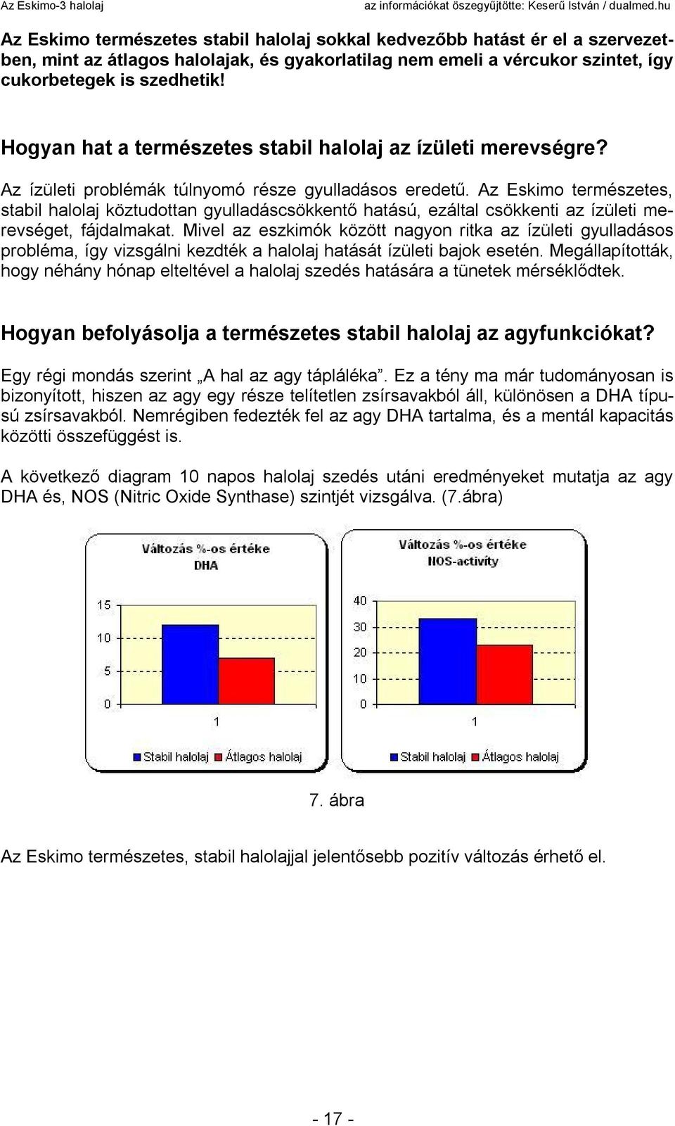 Az Eskimo természetes, stabil halolaj köztudottan gyulladáscsökkentő hatású, ezáltal csökkenti az ízületi merevséget, fájdalmakat.