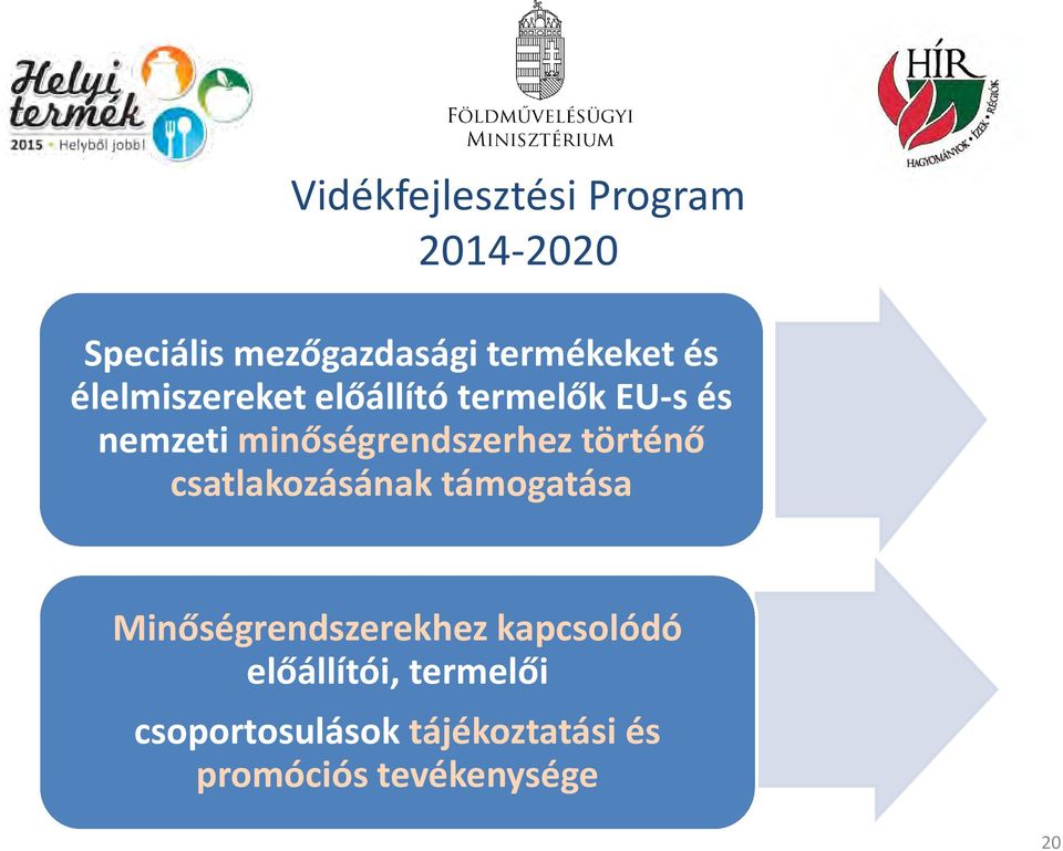 történő csatlakozásának támogatása Minőségrendszerekhez kapcsolódó