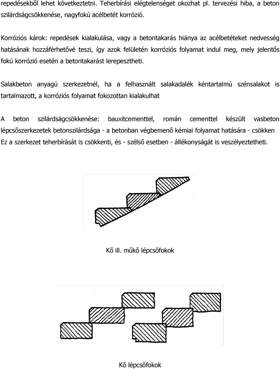 korrózió esetén a betontakarást lerepesztheti.