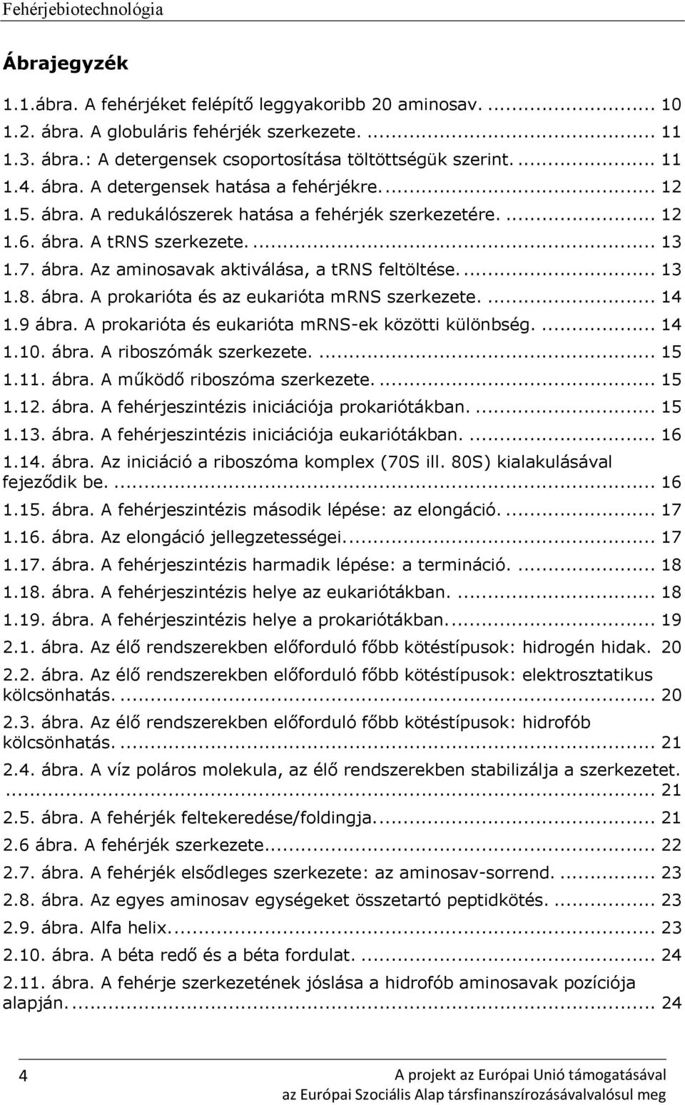 ... 13 1.8. ábra. A prokarióta és az eukarióta mrns szerkezete.... 14 1.9 ábra. A prokarióta és eukarióta mrns-ek közötti különbség.... 14 1.10. ábra. A riboszómák szerkezete.... 15 1.11. ábra. A működő riboszóma szerkezete.