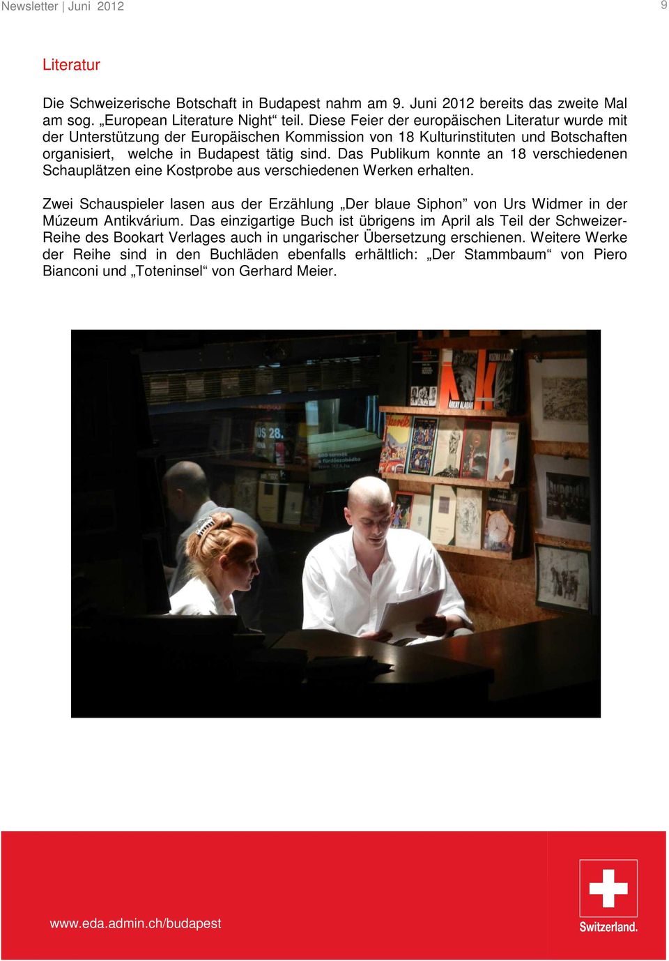 Das Publikum konnte an 18 verschiedenen Schauplätzen eine Kostprobe aus verschiedenen Werken erhalten.
