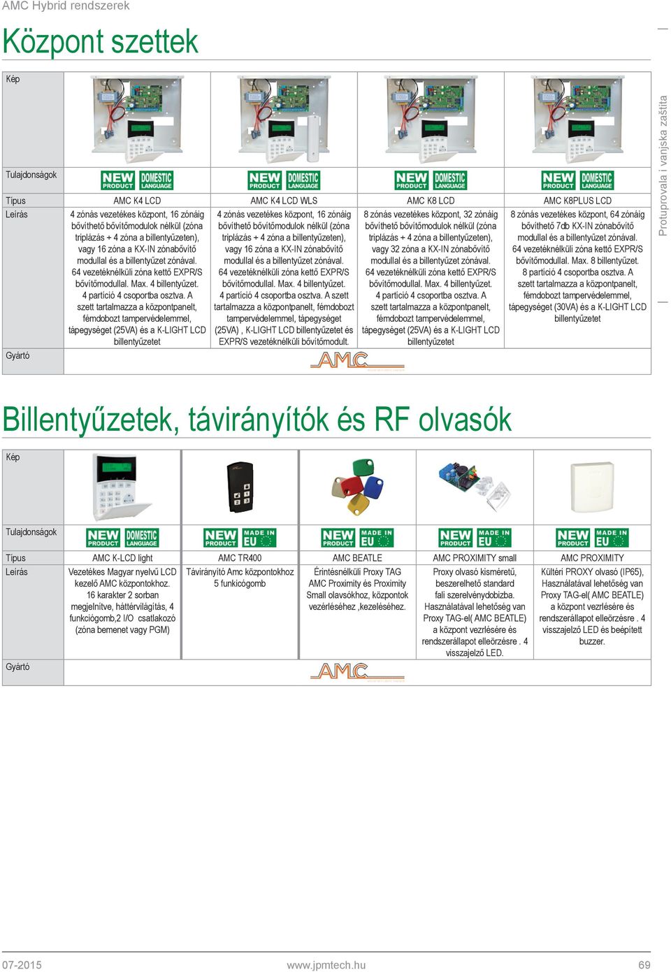 A szett tartalmazza a központpanelt, fémdobozt tampervédelemmel, 4 zónás vezetékes központ, 16 zónáig bővíthető bővítőmodulok nélkül (zóna triplázás + 4 zóna a  A szett tartalmazza a központpanelt,