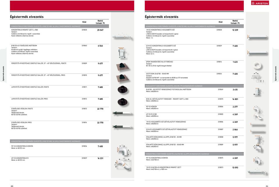 központosító rugóval Csõbilincs tömítéssel és rögzítõ csavarokkal Méret: 1 m 3318038 12 239 Ø 80/125-as függőleges indítóidom Kondenzvíz gyûjtõ, függõleges indítóidom Csõbilincs tömítéssel, rögzítõ